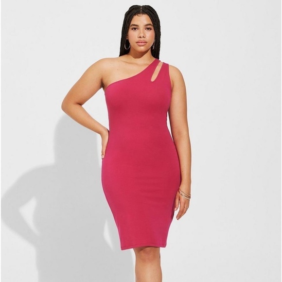 TORRID Mini Foxy Bodycon One Shoulder Dress - Picture 1 of 4